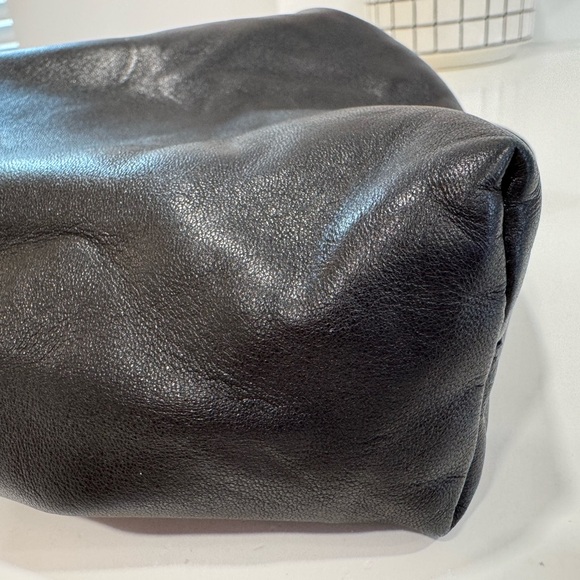 THE ROW Leather Angy Shoulder Bag in Black - Picture 14 of 16